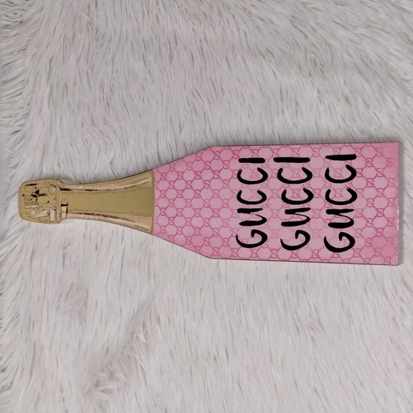 Home Designs GG Champagne Bottle Wooden Home Decor - Picture 4 of 4